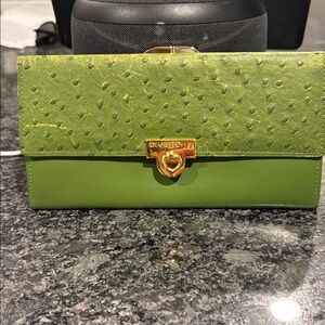 Givenchy Olive Green Leather Wallet